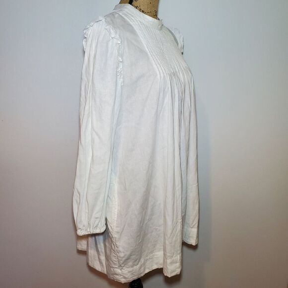 Free People Clover Pintuck Linen Blend Tunic Dress Size Medium - Picture 6 of 16